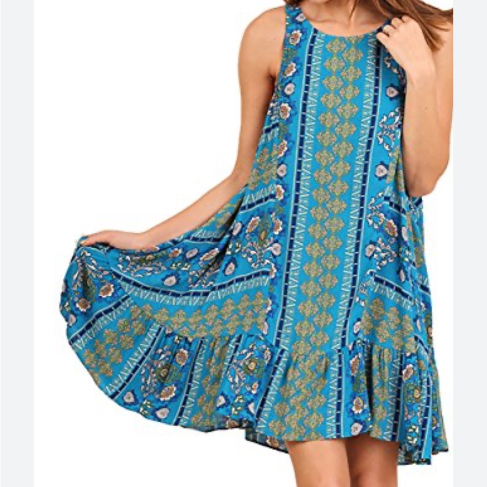 Blue Patterned Dress